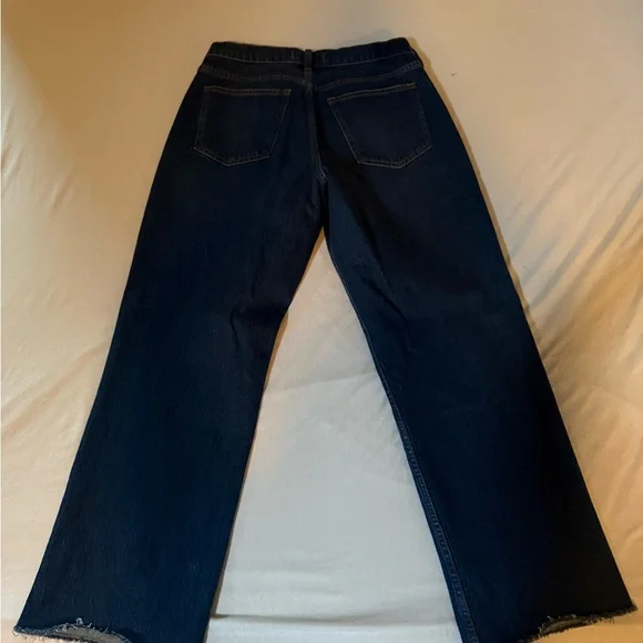 Abercrombie & Fitch The Baggy Low Rise Dark Blue Flare Jeans 29s (8 short) - Picture 5 of 6